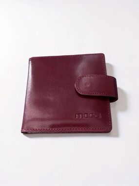 Moda Spana🧡 NEW Leather Wallet Wine Red Bifold Card-Passport
